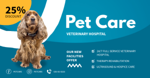 Pet care ads design templete Facebook Shared Image template