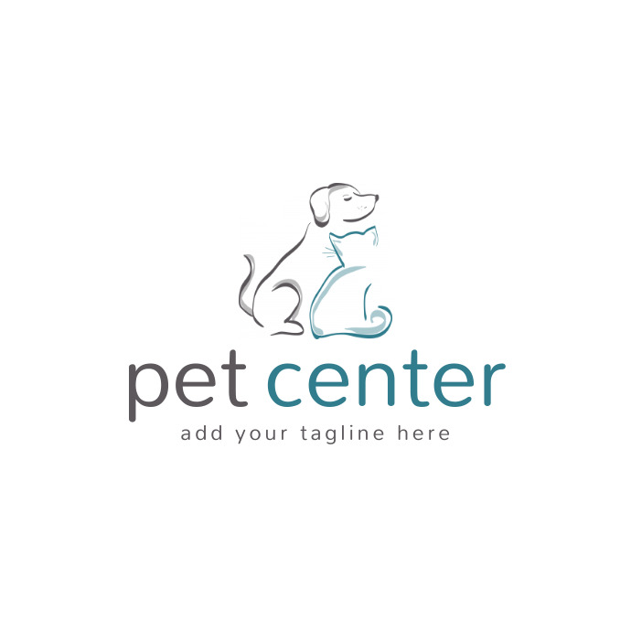 pet care center logo template