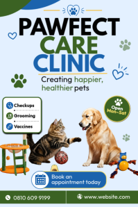 Blanco Pet Care Clinic Poster Template