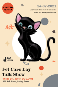 Yellow Pet Care Event Poster Template