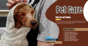 棕色 Pet Care Facebook Shared Image Facebook Shared Image Template