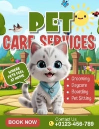 Pet Care Services Flyer (Letter pang-US) template