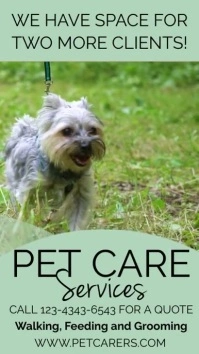 Pet Care Services Instagram Video Template Digital Display (9:16)