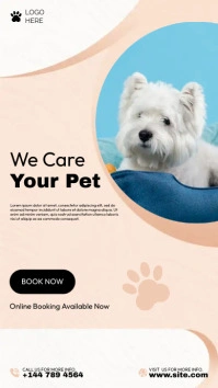 Pet care  story template for facebook and ins