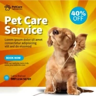 Pet Care Video Ads Square (1:1) template