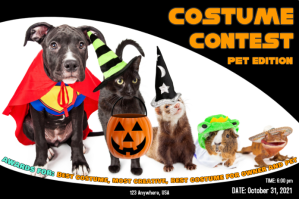 Sort pet costume contest Etichetta Template