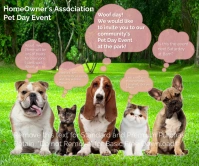 Pet Day Event Retângulo grande template