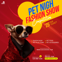 Pet Fashion Show Event Post Instagram-bericht template