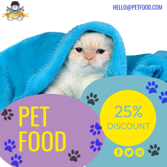 pet food, discount template PosterMyWall