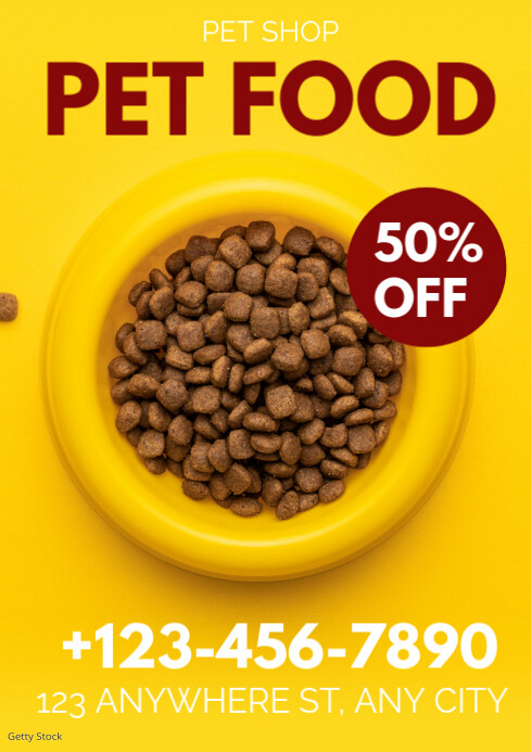 Plantilla de Pet Food Ad Template Poster | PosterMyWall