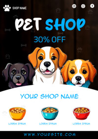 pet food discount A4 template
