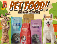 Pet food Mock up Ads Flyer (US Letter) template