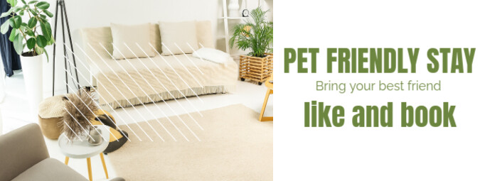 Pet Friendly Hotel Stay Facebook Cover Facebook-omslagfoto template