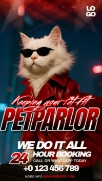 Pet Grooming Animal Parlor Parlour template Instagram Story