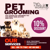 Pet grooming Сообщение Instagram template