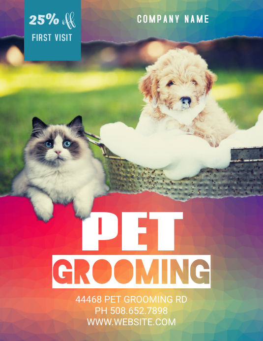 Copy of Pet Grooming Flyer PosterMyWall