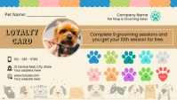 Pet Grooming Salon Loyalty Card template