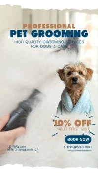 Pet Grooming Services Ad Instagram Story template