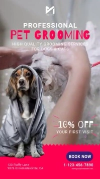 Pet Grooming Services Instagram Story template