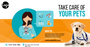 Pet Health Care Service Ad Facebook Shared Image template