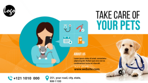 Pet Health Care Service Ad Twitter 帖子 template