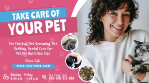 Pet Health Care Twitter Post Design template