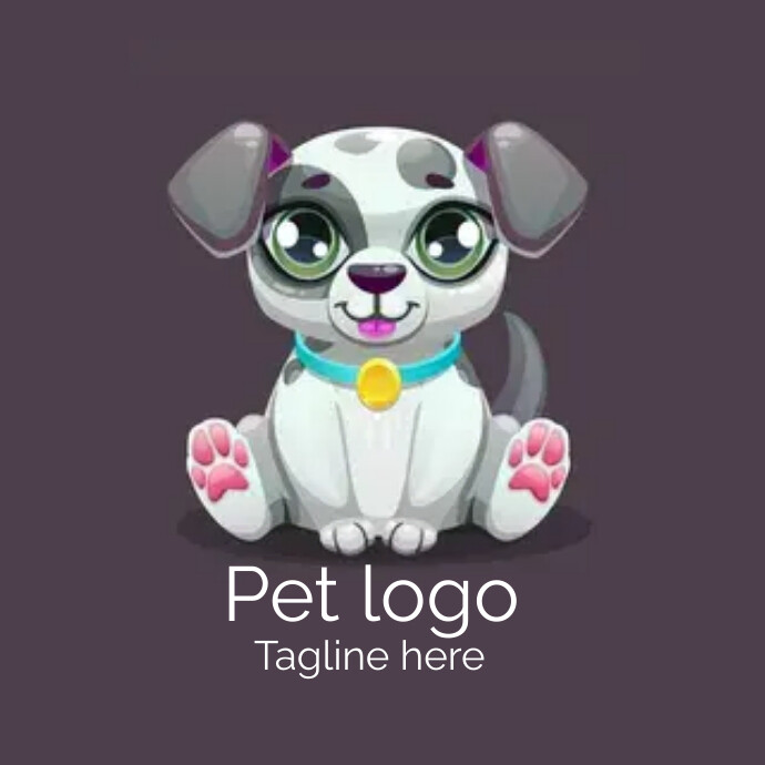 Pet log Logo template