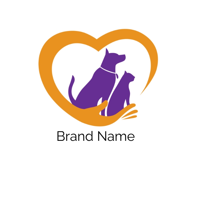 Pet logo, Puppy logo Logotyp template