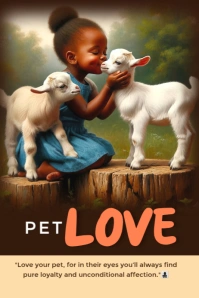 Pet love love, pet, pet day, livestock Poster template
