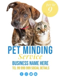pet minding Flyer (US Letter) template