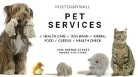 Pet service business digital video ad banner template