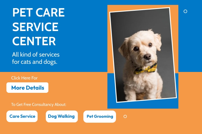 Pet Service Center Template โปสเตอร์