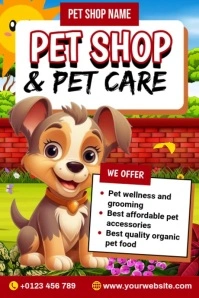 Pet Shop Ads Poster template
