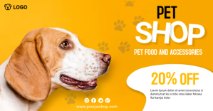 Jingga Pet Shop Promotion Изображение, которым поделились на Facebook Template