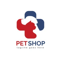 Pet shop logo design template