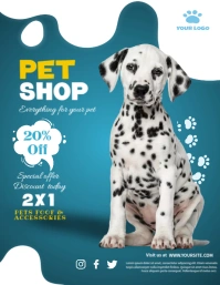 Pet Shop Poster Pamflet (Letter AS) template