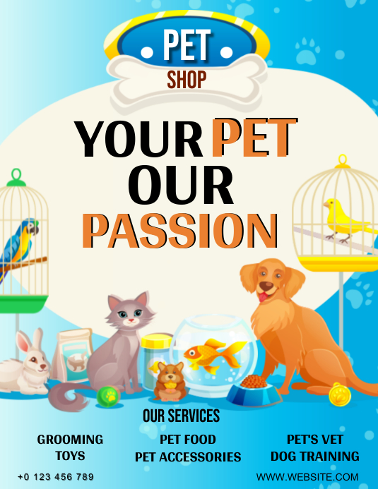 Copy of PET SHOP STORE FLYER AD Template PosterMyWall