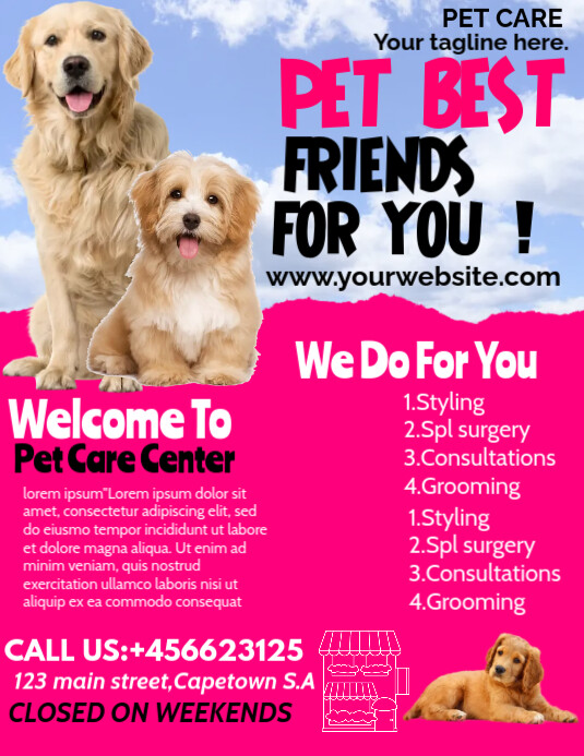Copy of pet shop store flyer template PosterMyWall