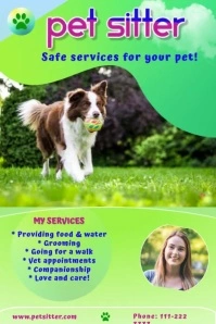 Pet sitter video template Poster