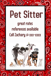 dog walking flyer template