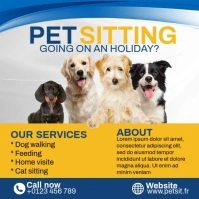 Pet Sitting Ads Instagram-opslag template