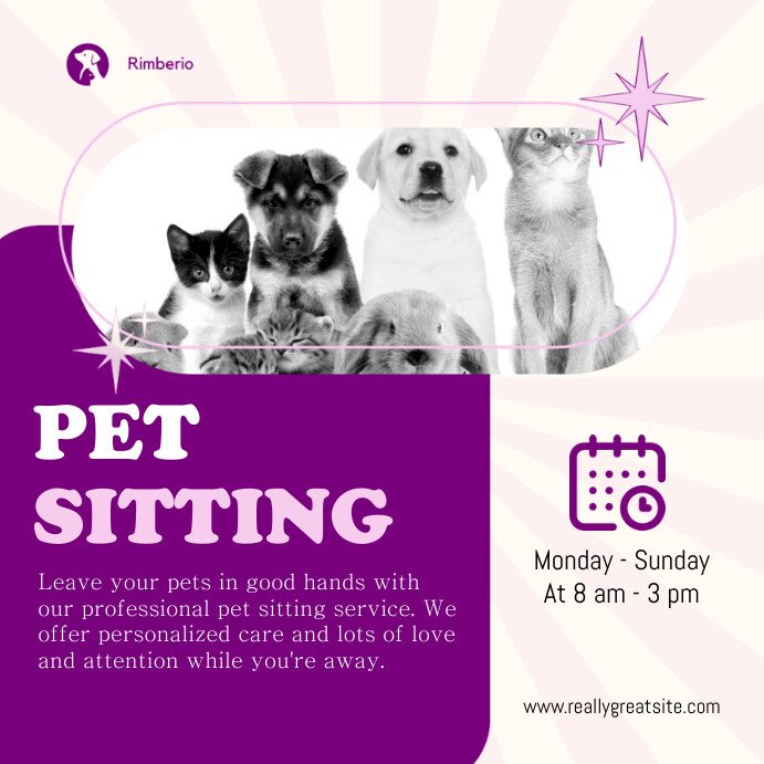 Pet Sitting Template PosterMyWall