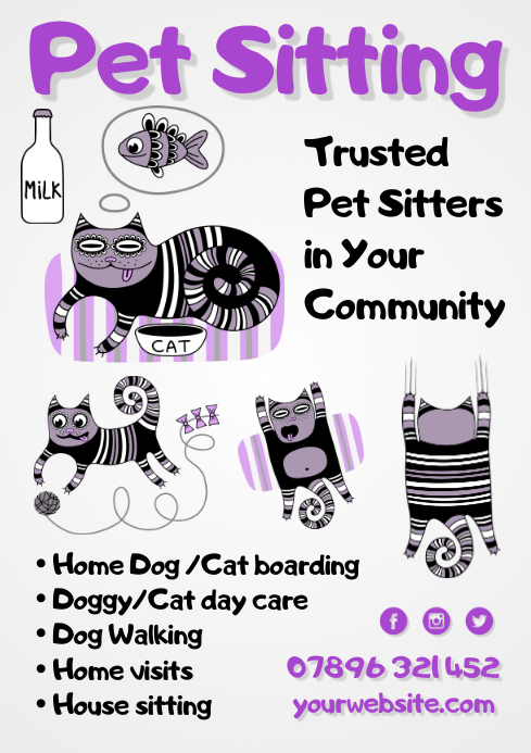 Pet Sitting Flyer Template PosterMyWall