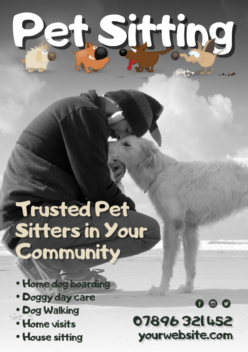 Pet Sitting Flyer Template PosterMyWall