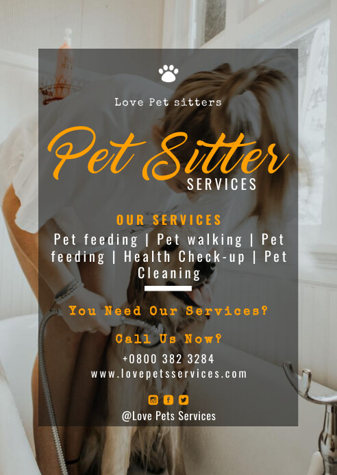 Pet Sitting Flyer Template PosterMyWall