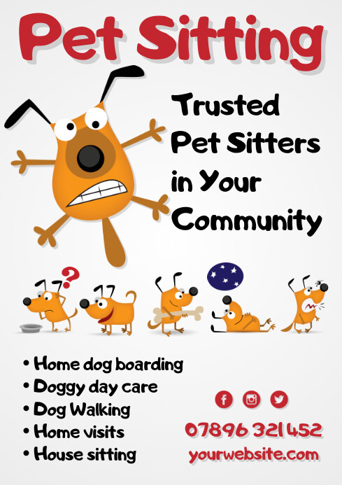 Pet Sitting Flyer Template | PosterMyWall