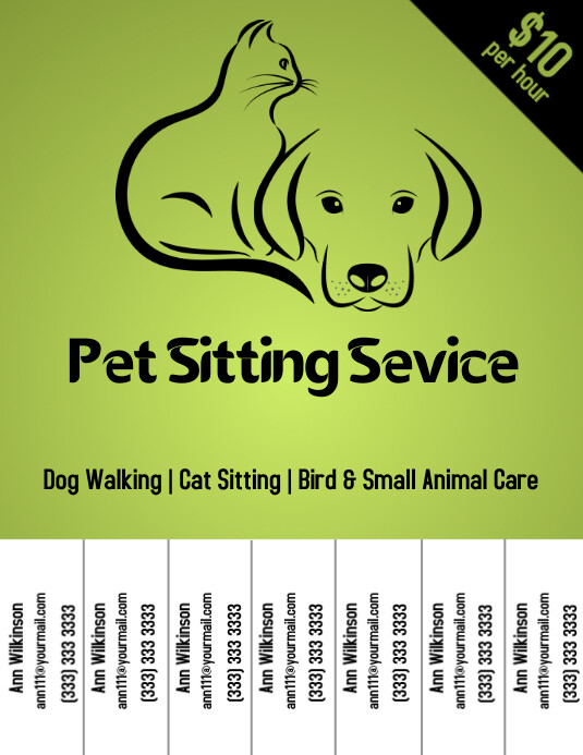 Pet Sitting Service flyer color Template PosterMyWall
