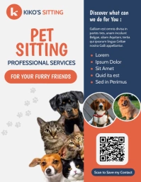 pet sitting services flyer advertisement template