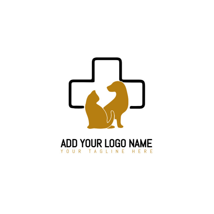 Pet/veterinary/business/brand/icon/symbol/help/illustrative/cat/dog/clinic/animal Logo Logótipo template