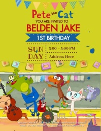 Pete the Cat Flyer (US Letter) template